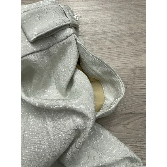 New NWT Women's Equipment Femme Charlyne Trouser Pants Silver Gray Size crop  12 - Picture 10 of 12